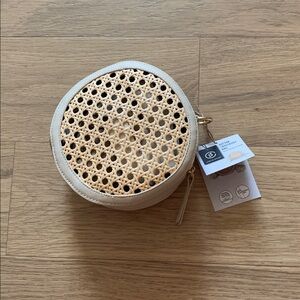 Round Woven Rattan Crossbody Bag